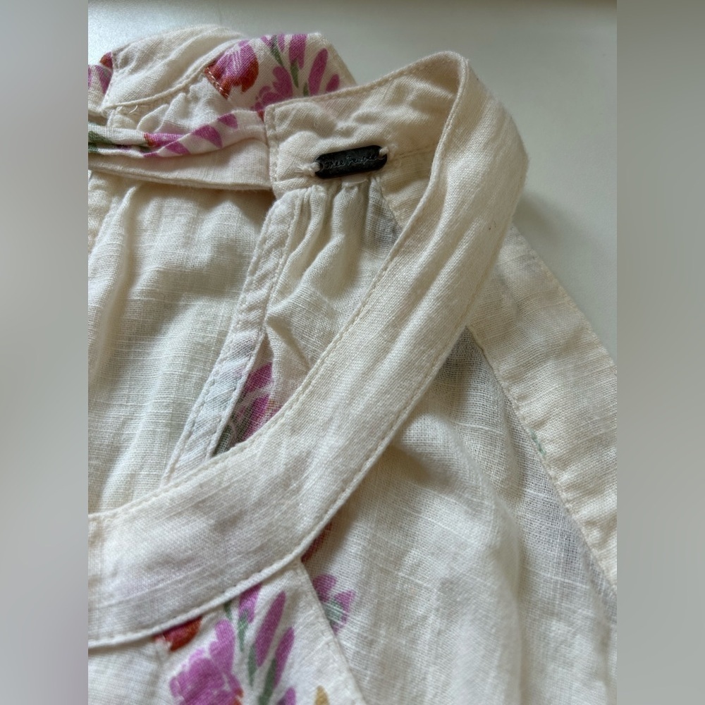 FREE PEOPLE EMILY TOP. BOHO CHIC, GORGEOUS, FLATTERING, Sz. L. 100% COTTON - Picture 8 of 12